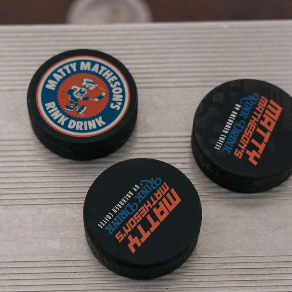 Anchored x Matty Rink Drink Hockey Puck - Image 3